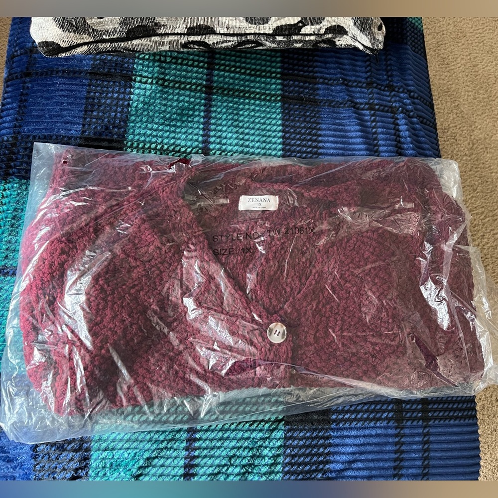 Burgundy Cardigan